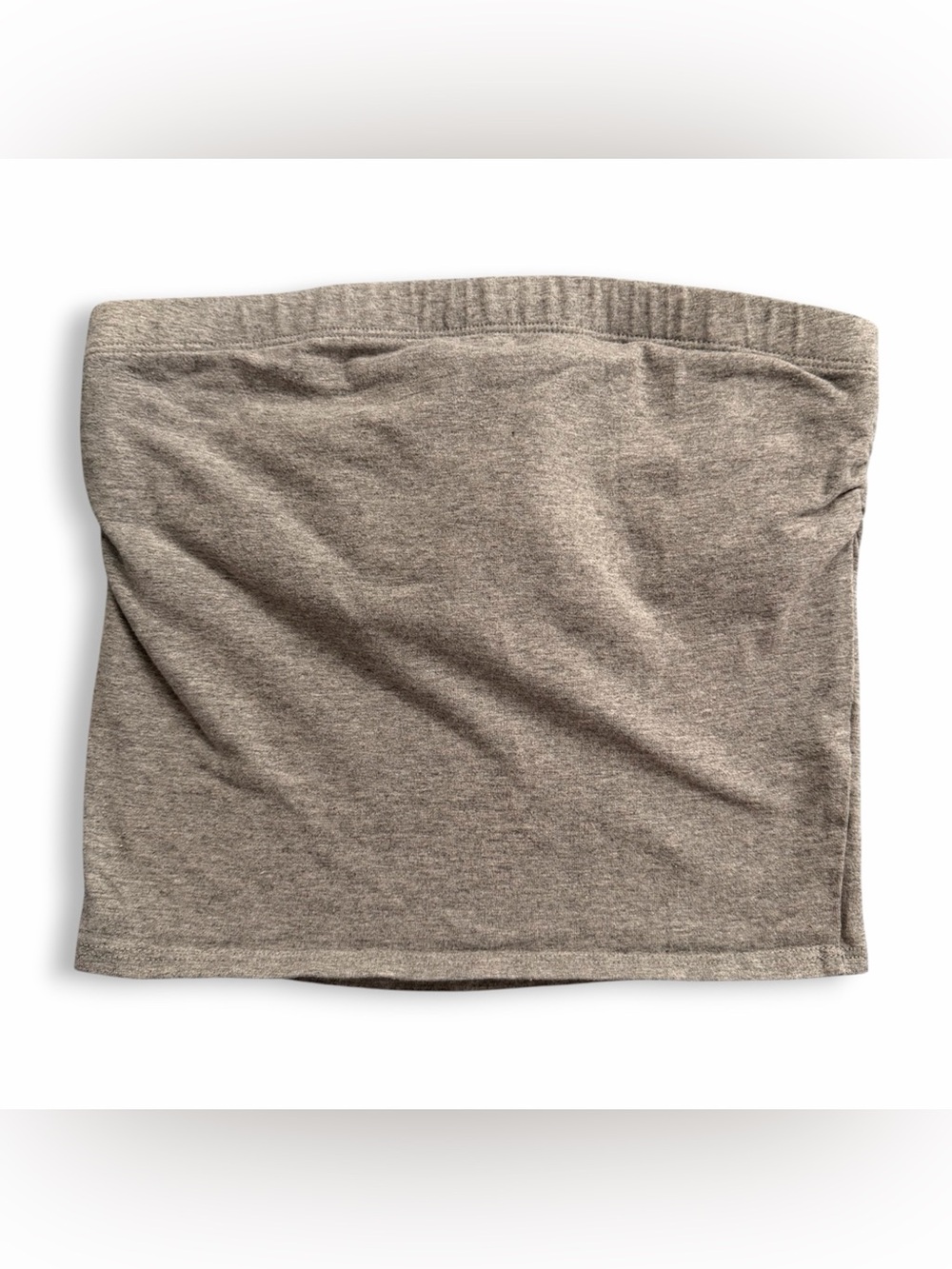 Y2K Grey Tube Top Crop MixMatchy Built-In Bra